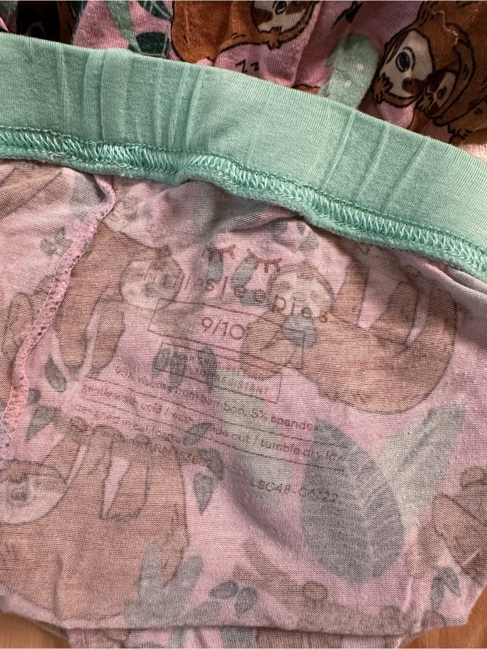 Little Sleepies Pink Sloth Pajama Pants size 9/10